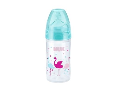 Nuk New Classic Μπιμπερό PP Στενή Φιάλη 0-6m, Θηλή Σιλικόνης S, (Τσάι-Μητρικό Γάλα), 150ml