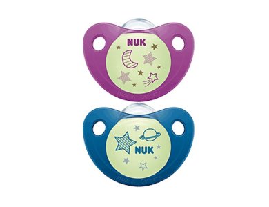 Nuk Trendline Night & Day, Πιπίλα Σιλικόνης με Θήκη 0-6m, 1τμχ