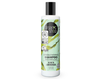 Organic Shop by Natura Siberica Δυναμωτικό Σαμπουάν Kατά της Tριχόπτωσης με Φύκια και Λεμονόχορτο, 280ml