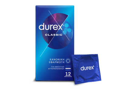 Durex Classic, Προφυλακτικά Ευκολοφόρετα με Ήπια Λίπανση, 12τμχ