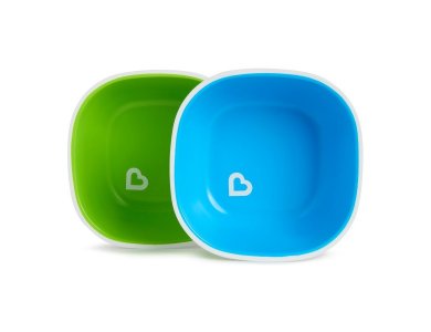 Munchkin Splash Bowls, Μπωλάκια Σιλικόνης, Σιέλ-Λαχανί, 2τμχ