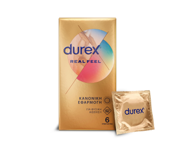 Durex RealFeel, Προφυλακτικά από Προηγμένο Υλικό για πιο Φυσική Αίσθηση Κατά την Επαφή, 6τμχ