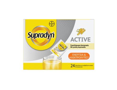 Supradyn Active Ηλεκτρολύτες, Μαγνήσιο & Kάλιο, 24sachets