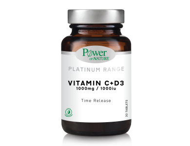 Power Health Platinum Range Vitamin C+D3 1000iu, 30 ταμπλέτες