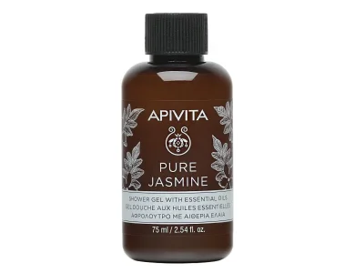 Apivita Mini Shower Pure Jasmine, Αφρολουτρο με Aιθέρια Έλαια & Γιασεμί, 75ml