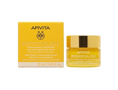 Apivita Balm Προσώπου Νύχτας, Συμπλήρωμα Ενδυνάμωσης & Ενυδάτωσης της Επιδερμίδας, 15ml