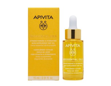 Apivita Beessential Oils, Έλαιο Προσώπου Ημέρας, Συμπλήρωμα Ενδυνάμωσης & Ενυδάτωσης της Επιδερμίδας, 15ml