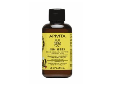 Apivita Mini Bees Απαλό Σαμπουάν & Αφρόλουτρο για Παιδιά με Καλέντουλα & Μέλι, 75ml