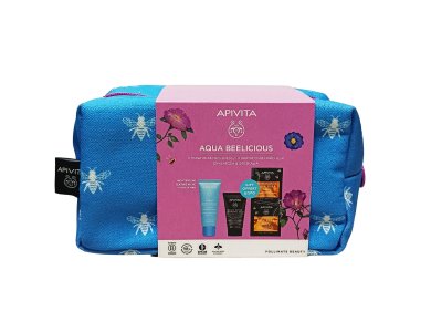 Apivita Promo Aqua Beelicious Απαλή Κρέμα Ενυδάτωσης Πλούσιας Υφής, 40ml & Μαύρο Gel Καθαρισμού Πρoσώπου, 50ml & Express Mask Honey, 2x8ml