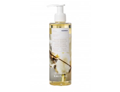 Korres Pure Cotton Instant Smoothing Serum in Shower Oil, Ενυδατικο Serum-Oil Σωματος Αγνό Βαμβάκι, 250ml