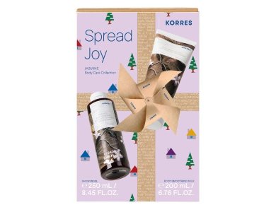 Korres Promo Spread Joy Jasmine Body Care Collection Showergel Αφρόλουτρο Σώματος Γιασεμί, 250ml & Body Smoothing Milk Ενυδατικό Γαλάκτωμα Σώματος Γιασεμί, 200ml, 1σετ