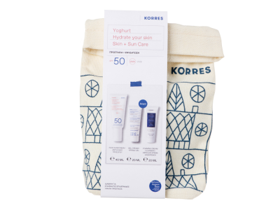 Korres Promo Greek Υoghurt Hydrate your Skin με Αντηλιακή Κρέμα Προσώπου SPF50, 40ml, Κρέμα-Gel για Ενυδάτωση με Προβιοτικά, 20ml & Κρέμα Καθαρισμού Προσώπου, 1σετ