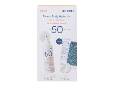 Korres Promo Αντηλιακό Γαλάκτωμα Spray Σώματος+Προσώπου SPF50 150ml & ΔΩΡΟ After-Sun Gel 50ml