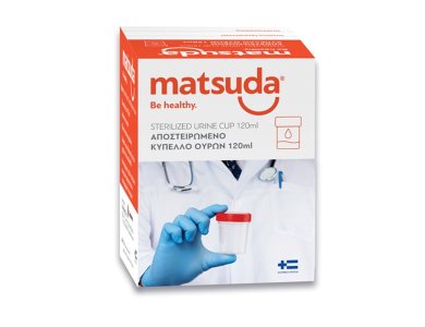 Matsuda Sterilized Urine Cup Αποστειρωμένος Ουροσυλλέκτης 120ml, 1τμχ