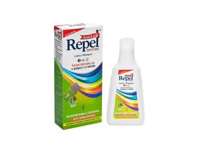 Uni-Pharma Repel Anti-lice Restore Lotion/Shampoo Αγωγή Εξάλειψης για Ψείρες & Κόνιδες, 200gr