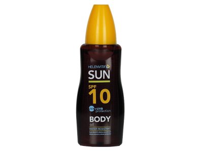 Helenvita Sun Body Oil Αδιάβροχο Αντηλιακό Λάδι Spf10, 200ml