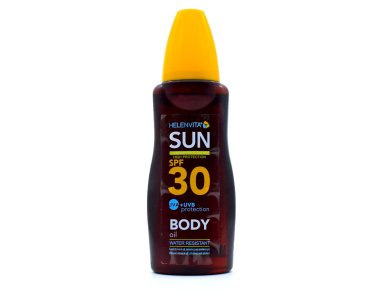 Helenvita Sun Body Oil Αδιάβροχο Αντηλιακό Λάδι Spf30, 200ml