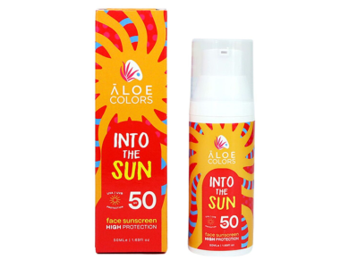 Aloe+Colors Into The Sun Face Sunscreen Αντηλιακή Κρέμα Προσώπου SPF50, 50ml