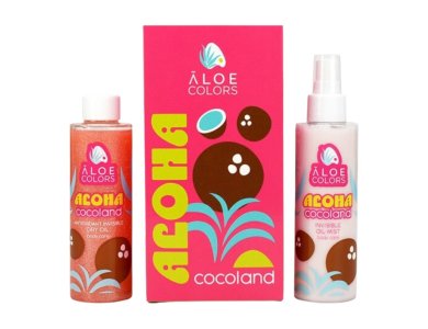 Aloe+Colors Aloha Cocoland Set με Invisible Oil Mist Ενυδατικό Σπρέι Σώματος, 150ml & Hydrating Invisible Dry Oil Ενυδατικό Έλαιο για Σώμα & Μαλλιά, 150ml, 1σετ