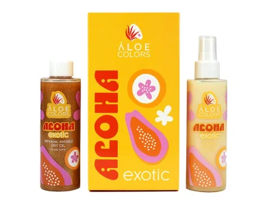 Aloe+Colors Aloha Exotic Set με Invisible Oil Mist Ενυδατικό Σπρέι Σώματος, 150ml & Repairing Invisible Dry Oil Ενυδατικό Έλαιο για Σώμα & Μαλλιά, 150ml, 1σετ