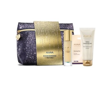 Ahava Dare to Glow X-Mas Pack Multivitamin C+ Serum Ορός Αναζωογόνησης, 30ml, Detox Cleansing Gel Καθαριστικό Τζελ Προσώπου, 100ml, Facial Renewing Peel Καθαριστικό Προσώπου, 8ml & Νεσεσέρ, 1σετ