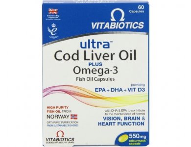 Vitabiotics Ultra 2in1 Cod liver Oil 60caps