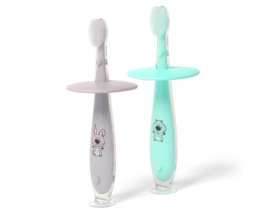 BabyOno ToothBrush, Οδοντόβουρτσα από 12m+, Mink/Grey, 1τμχ