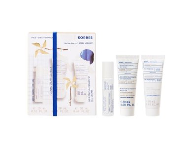 Korres Promo με Wide Awake Eye Ενυδατικό Gel Ματιών, 15ml & Foaming Cleanser Αφρώδης Κρέμα Καθαρισμού Προσώπου, 20ml & Nourishing Probiotic Ενυδατική Gel Κρέμα Προσώπου, 20ml, 1σετ