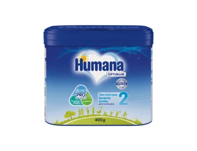 Humana 2 Optimum Γάλα Δεύτερης Βρεφικής Ηλικίας Μετά τον 6ο Μήνα 400gr