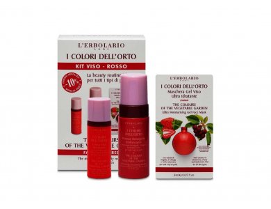 L'erbolario I Colori Dell' Orto Red Kit,  Κρέμα προσώπου 50ml/ Αφρός καθαρισμού 100ml / Μάσκα προσώπου 8ml