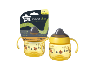 Tommee Tippee SuperStar Weaning Sippee Cup Εκπαιδευτικό Πλαστικό Κύπελλο-Παγούρι 4m+, 190ml