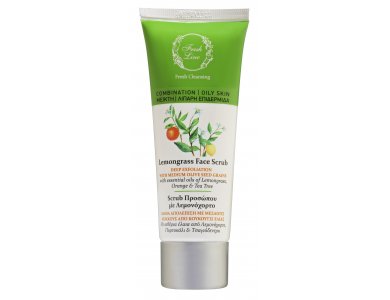 Fresh Line Lemongrass Face Scrub, Λεμονόχορτο Scrub Προσώπου 75ml