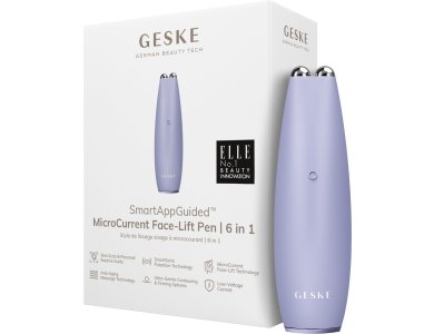 Geske MicroCurrent Face-Lift Pen, Συσκευή Κατά της Γήρανσης της Επιδερμίδας, Purple, 6 In 1