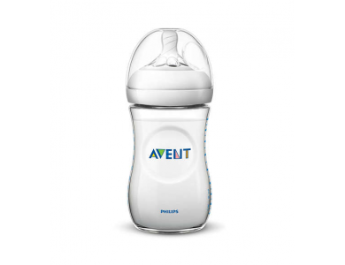 Philips Avent Natural SCF033/17 Πλαστικό Μπιμπερό 1m+ με Θηλή Αργής Ροής, 260ml