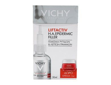 Vichy Promo Box Liftactiv Supreme H.A. Epidermic Filler Ορός κατά των Ρυτίδων και Ενίσχυσης Σφριγηλότητας & Δώρο Liftactiv Collagen Specialist Κρέμα Ημέρας 15ml