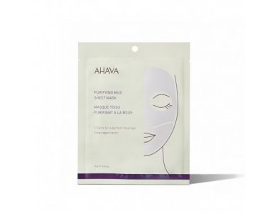 Ahava Purifying Mud Sheet Mask, Μάσκα Προσώπου Με Λάσπη, 18gr