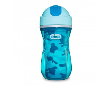 Chicco Sport Cup Παγούρι Υγρών με Καλαμάκι, Μπλέ, 14m+, 266ml