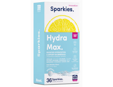 Sparkies Hydra Max, για την πρόληψη Αφυδάτωσης, Γεύση Μέντα-Λεμόνι, 36 Effervescent Microbeads