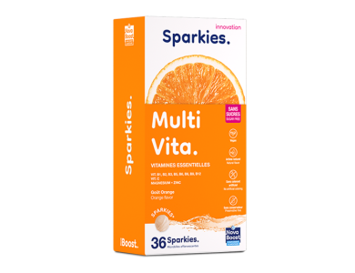 Sparkies Multi Vita, Συμπλήρωμα διατροφής με Βιταμίνες, Μαγνήσιο & Ψευδάργυρο, Γεύση Πορτοκάλι, 36 Effervescent Microbeads