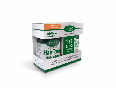 Power Health Platinum Range Hair Tone Nails & Skin, 30caps & ΔΩΡΟ Magnesium 220mg Αναβράζων Μαγνήσιο, 10 eff.tabs