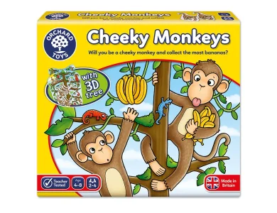 Orchard Toys Cheeky Monkeys, Επιτραπέζιο εκπαιδευτικό παιχνίδι "Αυθάδης Mαϊμούδες", Ηλικίες 2-4 ετών