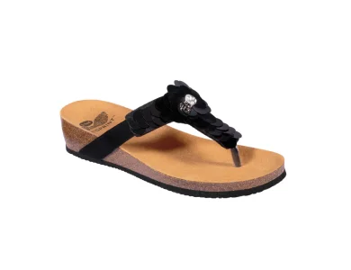 Scholl Chantal Flip-Flop Black, Γυναικεία Ανατομικά Σανδάλια, Νο36