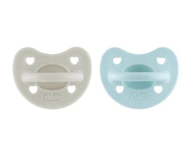 Chicco Physio Forma, Πιπίλα Σιλικόνης 6-16m (Γκρι-Σιέλ), 2τμχ