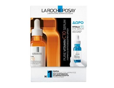 La Roche Posay Promo Pure Vitamin C10 Serum Αντιοξειδωτικός Ορός με Βιταμίνη C, 30ml & Δώρο Hyalu Β5 Eye Serum, 5ml, 1σετ