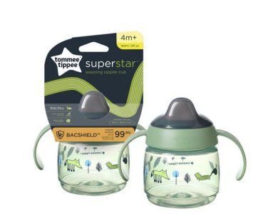 Tommee Tippee SuperStar Weaning Sippee Cup Εκπαιδευτικό Πλαστικό Κύπελλο 4m+, 190ml