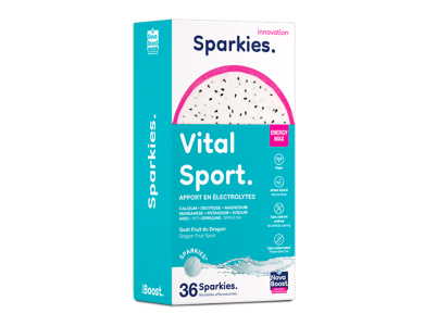 Sparkies Vital Sport, Συμπλήρωμα διατροφής για Ενέργεια & Τόνωση, Γεύση Φρούτο του Δράκου, 36 Effervescent Microbeads