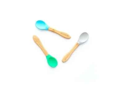 Eco Rascals Bamboo Spoons Σετ Κουταλάκια Grey,Blue,Green 3τμχ