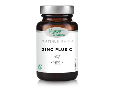 Power Health Platinum Range Zinc Plus C - Για Την Ενίσχυση Του Ανοσοποιητικού 150mg, 30 Κάψουλες