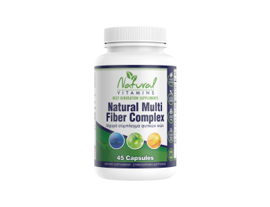 Natural Vitamins Natural Multi Fiber Complex, Ισχυρό Σύμπλεγμα Φυτικών Ινών 45caps