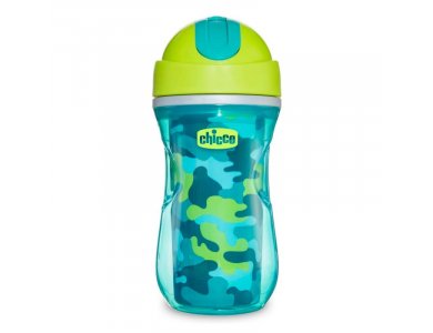 Chicco Sport Cup Παγούρι Υγρών με Καλαμάκι, Ουδέτερο, 14m+, 266ml